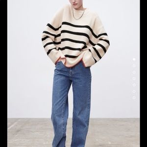 🆕 Zara Striped Knit Sweater SIZE Medium